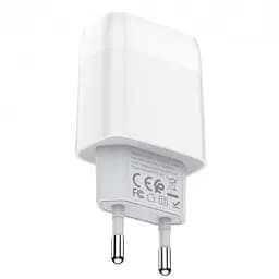 Зарядне мережеве Hoco C73A Glorious 2USB 2.4A MicroUSB Білий - мініатюра 6