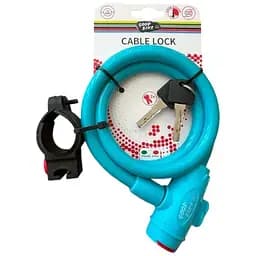 Велозамок Good Bike Sky тросовий з кріпленням Ø12 х 1000 мм блакитний (92769-IS)