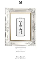 Захисне 3D скло для Apple iPhone 16e/17e, Icon 3D, загартоване, 9H, загартоване скло, повне проклеювання, протиударне, глянсове з олеофобним покриттям, на весь екран, сумісне з чохлами, проста установка, ArmorStandart (ARM76270) - мініатюра 3