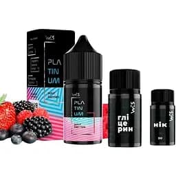 Набір компонентів для самозамісу сольової рідини WES Platinum 30 мл Sour Berries Кислі ягоди 0-50 мг (17405)