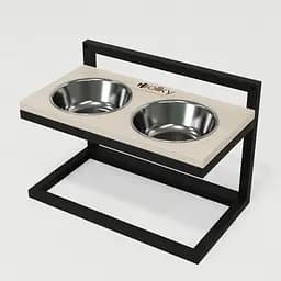 Hollky Flex M — миски на регульованій підставці для середніх собак (2 × 0.85 л) - мініатюра 2