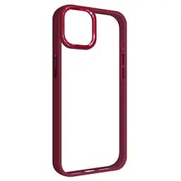 Чехол для Apple iPhone 15 Plus, UNIT2, бордовый, ударопрочный, прозрачный противоударный чехол-накладка из TPU и поликарбоната (PC), с защитными бортиками, защита всего корпуса от ударов и царапин, ArmorStandart (ARM69978)