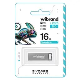 USB флеш накопичувач Wibrand 16GB Chameleon Silver USB 2.0 (WI2.0/CH16U6S) - мініатюра 2