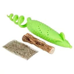 Іграшка для котів Мишка гумова GiGwi Refillable Catnip, гума, 16,5 см