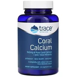 Кораловий кальцій та культові мікроелементи Trace Minerals 60 вегетаріанських капсул