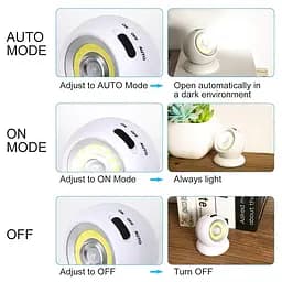 Світильник настінний LED SmartLight ML-03, з датчиком руху, акумуляторний, білий, 3 Вт, 9×7.5×7.5 см - мініатюра 7