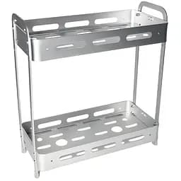 Полка Homax двухуровневая прямоугольная алюминиевая 35.9х33.3х15.5 см серебристая (EBA-3540 AL)