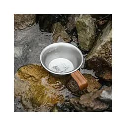 Ківш Naturehike NH21SJ002 з дерев'яною ручкою Steel Grey (1047-6927595785751) - мініатюра 2