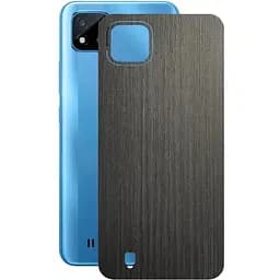 Захисна плівка StatusSKIN для Realme C20A 2021 Корпус Вініл Дерево сріблясто-чорне