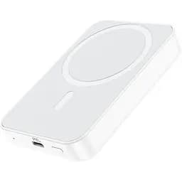 Магнитный повербанк Borofone BJ25 Plus Reach magnetic wireless power bank (10000mAh) белый