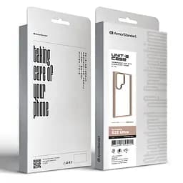 Чехол для Samsung Galaxy S25 Ultra 5G, UNIT2, бежевый, ударопрочный, прозрачный противоударный чехол-накладка из TPU и поликарбоната (PC), с защитными бортиками, защита всего корпуса от ударов и царапин, ArmorStandart (ARM82872) - мініатюра 2