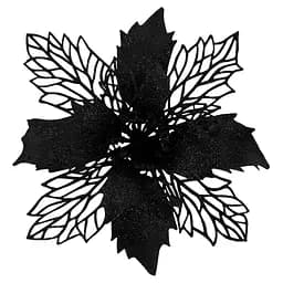 Ялинкова іграшка MIS LT Квітка Різдвяник 17х17х4 см чорний