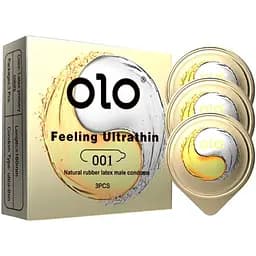 Презервативи Olo 0.01 Ice and Fire з термоефектом ваніль 3 шт. (ROZ6501053487)