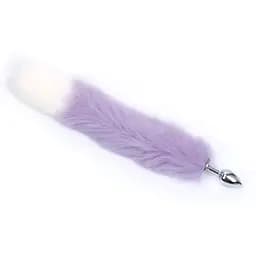 Анальная пробка с хвостом SKN-L12 (размер S), Фиолетовый