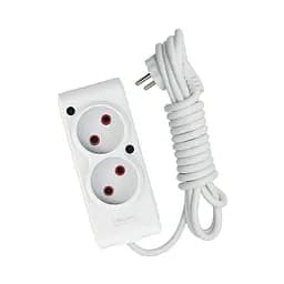 Мережевий подовжувач TECCO 1.5м 2 поста white (8681277843433)