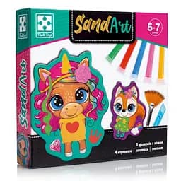 Набор для творчества "Sand Art Веселые друзья" VT4501-01, 5 флаконов с песком