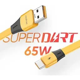 Кабель Data Cable SuperDart / Super Vooc 65W / 6A 1m USB на Type-C / USB-C для Realme yellow - мініатюра 4
