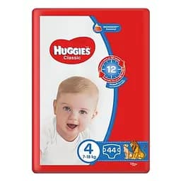 Набор подгузников Huggies Classic 4 (7-18 кг), 88 шт. (2 уп. по 44 шт.)
