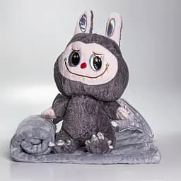 М'яка іграшка-плед та подушка 3 в 1 Labubu Brown Dragon Сірий Colorful Home 520-29G - мініатюра 6