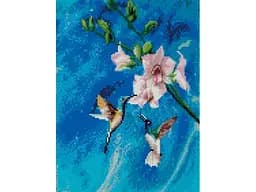 Алмазная мозаика Strateg Колибри в небесах 30х40 см