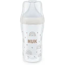 Бутылочка для кормления Nuk Perfect Match с индикатором температуры, c соской из силикона с отверстием M 230 мл радуга (3954141)