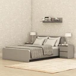 Кровать двуспальная MebelStar Нео 140x200 см Серая мышка (MBS-1128)