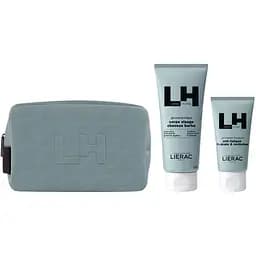 Набір Lierac Homme: Гель для обличчя зволожувальний енергетичний 50 мл + Гель для душу інтегральний 200 мл + Косметичка