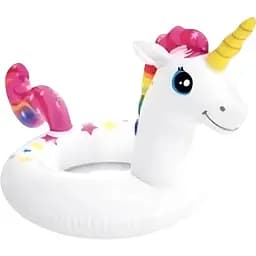 Надувной круг для детей Intex 59221 NP Веселый Единорог. Размером 107x58см, от 3 до 6 лет