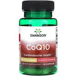 Пищевая добавка Swanson CoQ10 Maximum Strength 200 мг 30 капсул