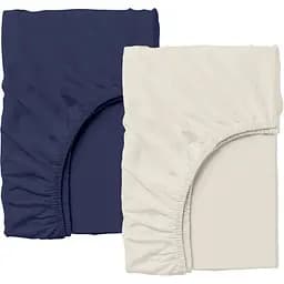 Набір простирадл на резинці Cosas BEIGE/DARK BLUE 160х200х20 см (Set_Beige_DarkBlue_160x200_2)