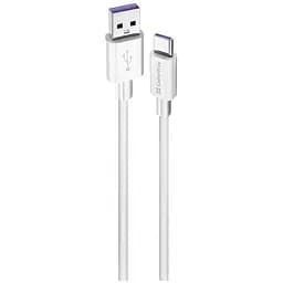 Дата кабель USB 2.0 AM to Type-C 1.0m 5A white ColorWay (CW-CBUC019-WH)