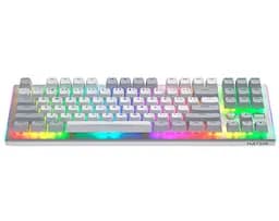 Клавиатура игровая механическая HATOR HTK-561ENG US Layout White Gravity TKL Orange - мініатюра 1