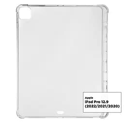 Силіконовий чохол-накладка для Apple iPad Pro 12.9 (2020)/Pro 12.9 (2021)/Pro 12.9 (2022) A2764/A2437/A2766, Air Force, прозорий, протиударний чохол-бампер зі слотом під стилус, посилений захист кутів, виступає над камерою і дисплеєм