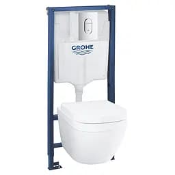 Комплект инсталляции Grohe + унитаз Euro Ceramic c клавишей Arena Cosmopolitan 39536000
