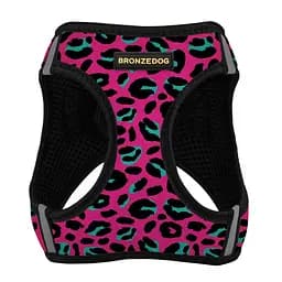 Шлея для собак Bronzedog Sport Vest Леопард XXS 15х13х3 см розова - мініатюра 2