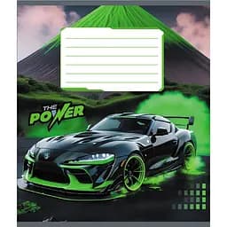 Зошит учнівський "Супер сила" Leader 012-510041C-1 в косу лінію, 12 аркушів