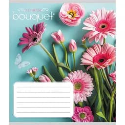 Зошит учнівський "Букет" Leader 024-550337K-2 в клітинку, 24 аркуші