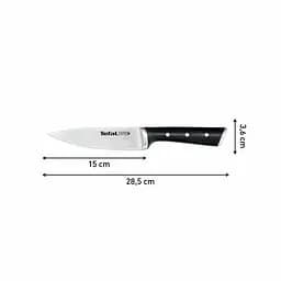 Ніж кухонний Tefal Ice Force шеф-кухаря 15 см, нержавіюча сталь, пластик kuh0014541 - мініатюра 4