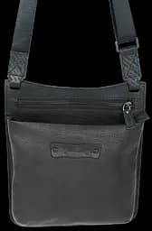 Мужская наплечная сумка из натуральной кожи черная Mykhail Ikhtyar sum0028770