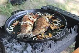 Казан чавунний азіатський Brizoll з кришкою-сковородою, 12 л (KA12-2) - мініатюра 6