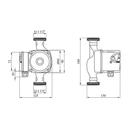 Насос циркуляційний Forwater GPD 25/4-180 (Grundfos) CV013850 - мініатюра 2