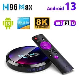 Смарт ТВ приставка H96 MAX RK3528 4/64Gb Android TV 13. Медіаплеєр 4K HDR. Налаштування у подарунок, YouTube та фільми без реклами - мініатюра 4