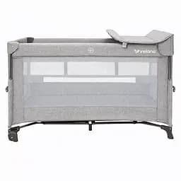 Кровать-манеж VELANO Tino со вторым ярусом и пеленатором Light grey (46159)