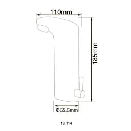 Змішувач сенсорний для умивальника HOTEC 19.114-DC/AC (220V/6V) з трансформатором,латунний Hot/Cold (2190) - мініатюра 3