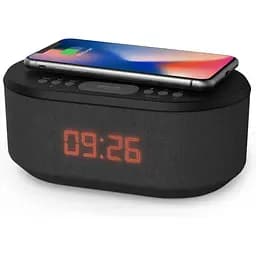 Будильник-радіоприймач I-box Dawn з бездротовим заряджанням Bluetooth динамік FM радіо приліжковий чорний