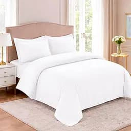Постельное белье LoveYouHome микрофибра страйп Евро белое (56012)