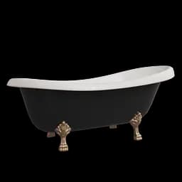 Ванна окремостояча матова Amidicon Symphony 167x78 чорна з литого каменю бронзові ніжки SYMFONIYA_167_br_BLACK_MAT, Чорний матовий - мініатюра 8