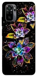 Чохол Demsky Flowers on black для Xiaomi Redmi Note 10 / Note 10s