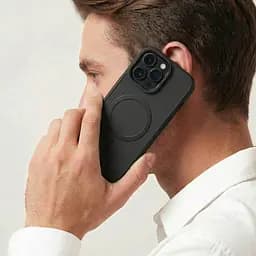 Чехол Apple iPhone 16 Pro, Unit MagSafe, черный, прозрачный, магсейф, противоударный, магнитный, панель-накладка с поддержкой MagSafe, с поддержкой беспроводной зарядки, TPU+PC, защита всего корпуса, ударопрочный, ArmorStandart (ARM78709) - мініатюра 5
