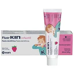 Зубная паста против кариеса KIN Fluor Infantil Клубника 50 мл